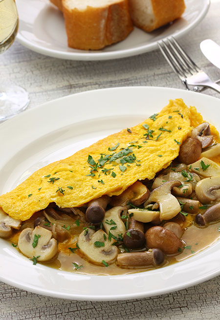 Mushroom- Microgreen Omelet