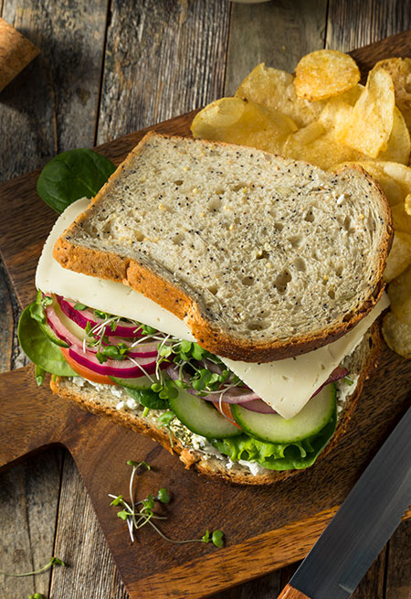 Kale and Caramelised Onion veggie Sandwich